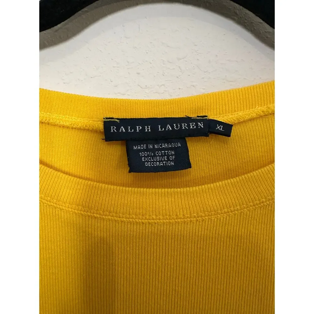 Polo Ralph Lauren cotton jersey crewneck t-shirt purple embroidered pony Size XL - Picture 4 of 6